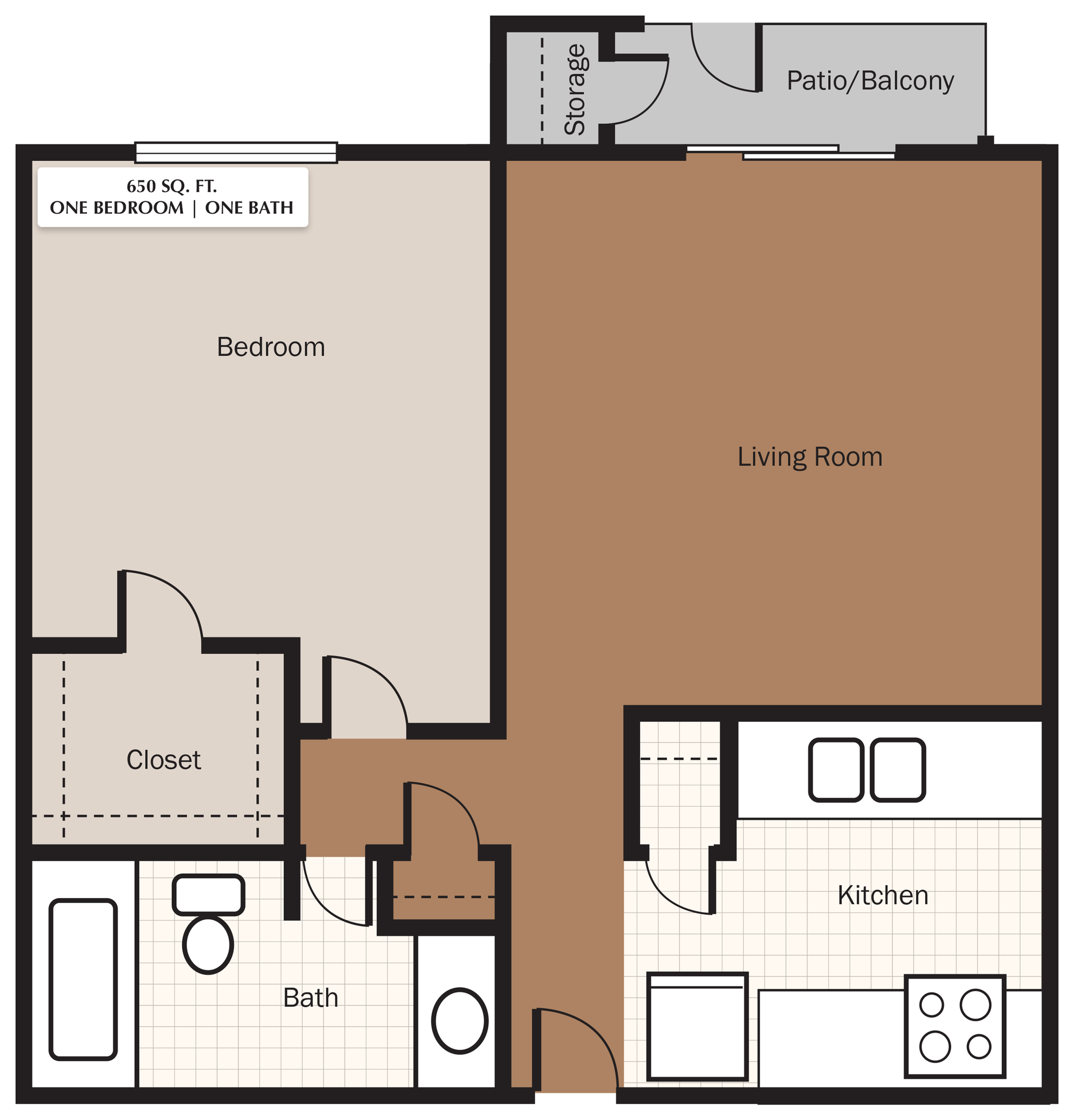 The Meadows Apartments Floorplan 1